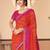 Orange pink bandhani chiffon traditional dual shaded saree with blouse