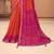 Orange pink bandhani chiffon traditional dual shaded saree with blouse