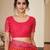 Orange pink bandhani chiffon traditional dual shaded saree with blouse
