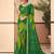 Green bandhani chiffon traditional dual shaded saree with blouse