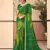 Green bandhani chiffon traditional dual shaded saree with blouse