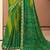Green bandhani chiffon traditional dual shaded saree with blouse