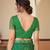 Green bandhani chiffon traditional dual shaded saree with blouse