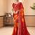 Maroon bandhani chiffon traditional dual shaded saree with blouse