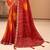 Maroon bandhani chiffon traditional dual shaded saree with blouse
