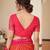 Maroon bandhani chiffon traditional dual shaded saree with blouse