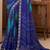 Royal blue bandhani chiffon traditional dual shaded saree with blouse