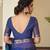 Royal blue bandhani chiffon traditional dual shaded saree with blouse