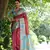 Red Treaditional Kalamkari design Lotus border printed work saree with Blouse 