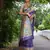 Purple Treaditional Kalamkari design Lotus border printed work saree with Blouse 