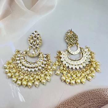 Sabyasachi kundan chandbali traditional earrings , bridal earrings/sabyasachi earrings/kundan meena indian earrings 4