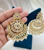 Traditional earrings/bridal earrings/sabyasachi earrings/sabyasachi chandbalis/kundan earrings/kundan meena