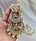 Kundan earrings/chandbaali earrings/pearl earrings/guttapusalu earrings/polki indian earrings/ bollywood jewelry