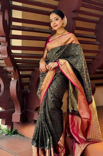 silk blend sarees with blouse