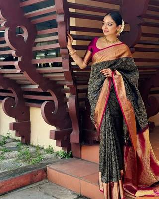 silk blend sarees with blouse 2