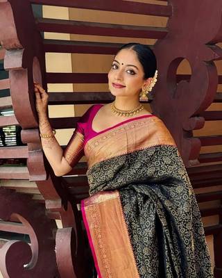 silk blend sarees with blouse 3