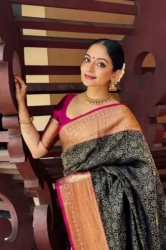 silk blend sarees with blouse
