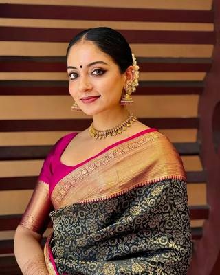 silk blend sarees with blouse 4