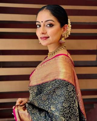 silk blend sarees with blouse 5