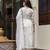 Trendmalls Off-White Chanderi Floral Embroidery Salwar Suit Kurta Pant with Dupatta Set