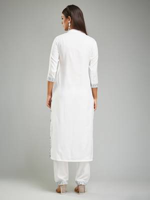 Rayon Fabric Khari Printed Work Kurta, Pant and Dupatta Set 2
