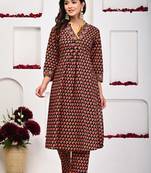 Beauty of brown kurta set for women