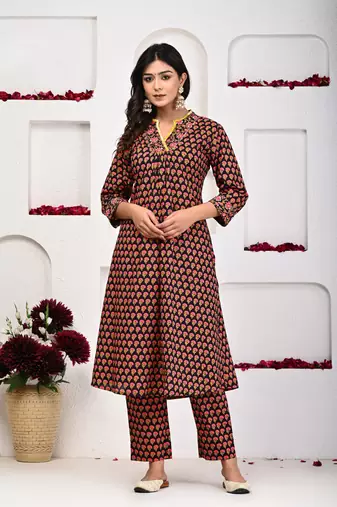 Beauty of brown kurta set for women