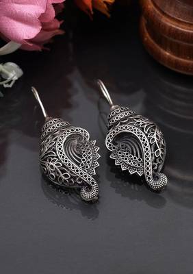 Stud earrings shunk trunk earrings german silver stud earrings, oxidised studs, indian ethnic earrings, gifts 2