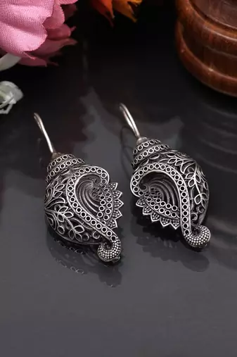 Stud earrings shunk trunk earrings german silver stud earrings, oxidised studs, indian ethnic earrings, gifts