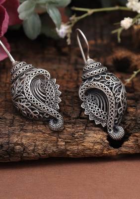 Stud earrings shunk trunk earrings german silver stud earrings, oxidised studs, indian ethnic earrings, gifts 3