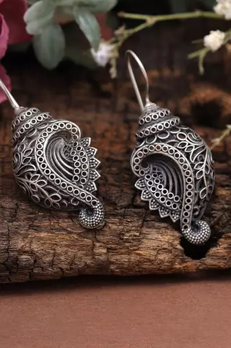 Stud earrings shunk trunk earrings german silver stud earrings, oxidised studs, indian ethnic earrings, gifts