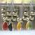 Enamel bead hoop earring