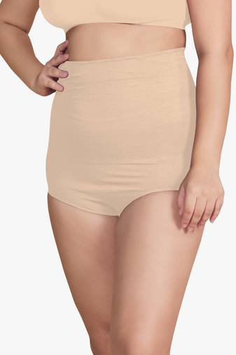 Women's nylon spandex high waist tummy tucker control brief