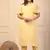 Yellow rayon elegant kurti pant set