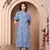 Blue rayon elegant kurti pant set