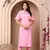 Pink rayon elegant kurti pant set