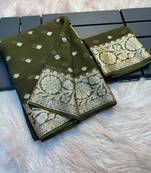 Green Viscose Jari Weaving Soft Silk Saree 