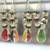 Enamel bead hoop earring
