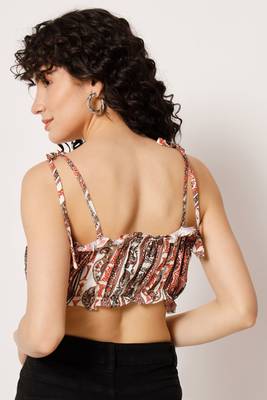 Beach wear no sleeve printed  multi top 2