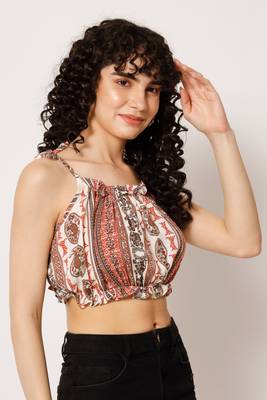 Beach wear no sleeve printed  multi top 4