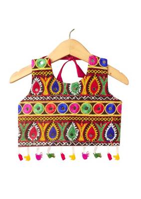 Banjara India Kutchi Emboidered Blue Girls Chaniya Choli with Dupatta (CC-DROP) - PINK 5