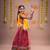 Red kutch work embroidered lehenga choli set with dupatta