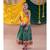 Green kutch work embroidegreen lehenga choli set with dupatta