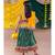 Green kutch work embroidegreen lehenga choli set with dupatta