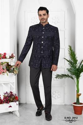 blue computer thread work on valvet jacket only 4
