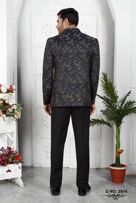 dark greyish blue computer thread work on art silk jacket only 3
