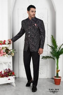 dark greyish blue computer thread work on art silk jacket only 4