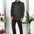 dark green imported jaquard silk jacket only