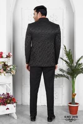black imported jaquard silk jacket only 3
