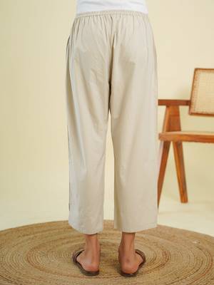 Grey cotton ankle length pant 3